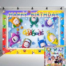 Oddbods Party Supplies Birthday Backdrop Banner Vinyl Cartoon 7x5ft