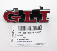 Genuine OEM VW 17A-853-679-B-WYR "GLI" Grille Emblem Nameplate 19-20 Jetta GLI