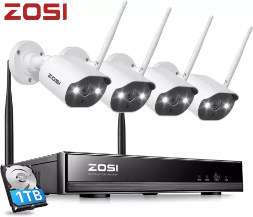 ZOSI H.265+ 8CH NVR 2MP WIFI 1080P Wireless Instant Alert Camera System 1TB HDD - Picture 1 of 9