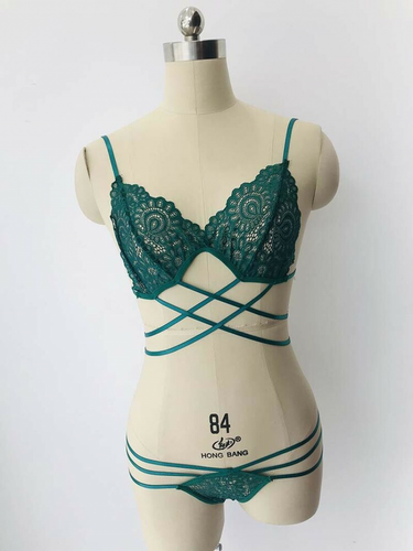 Sexy Women Lace Lingerie Bra Set Harness Babydoll G-String Perspective Nightwear - Picture 10 of 12