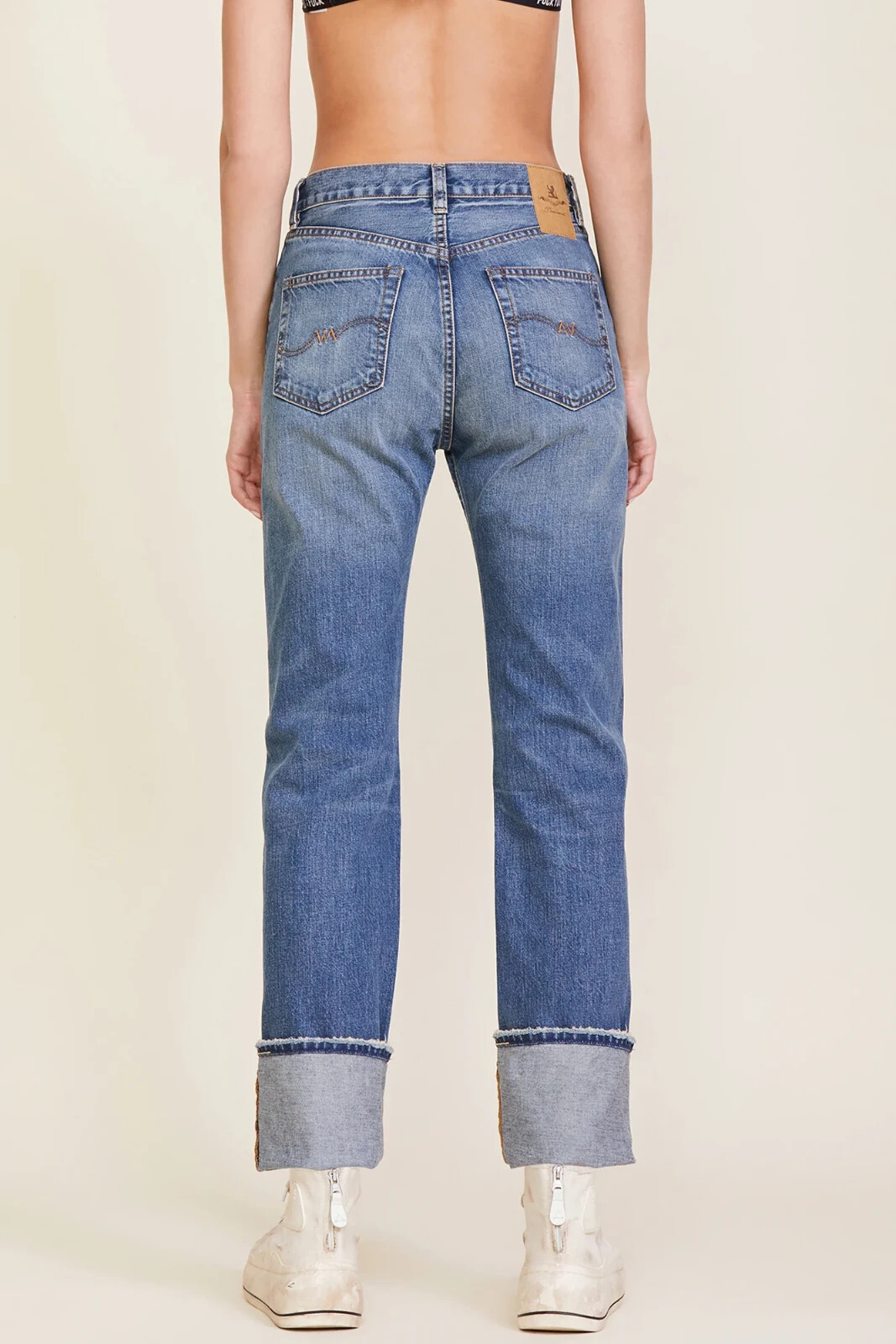 Denimist x Free People Sophie Cuffed Straight Jeans in Indigo Size 26 RRP $325 image 5