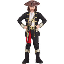 COSTUME VESTITO ABITO TRAVESTIMENTO CARNEVALE HALLOWEEN BAMBINO CAPITANO PIRATA