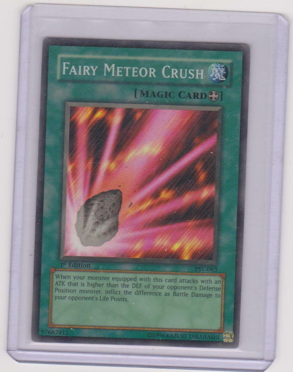 Yu-Gi-Oh Fairy Meteor Crush PSV-063 1st Edition Super Rare Holo Never  Played