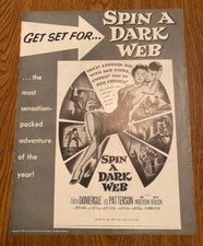 VINTAGE ORIGINAL PRESSBOOK "SPIN A DARK WEB" 1956