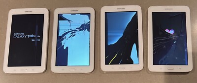 Lot of 4 Defective Samsung Galaxy Tab 3 Lite 7.0 SM-T110 + SM-T113