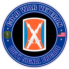 Cold War Veteran 106th Signal Brigade Bumper Sticker Military Vinyl Decal 5"