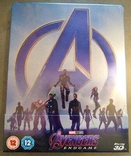 AVENGERS ENDGAME Blu-ray 3D  2D  Bonus Disc UK Limited Edition STEELBOOK