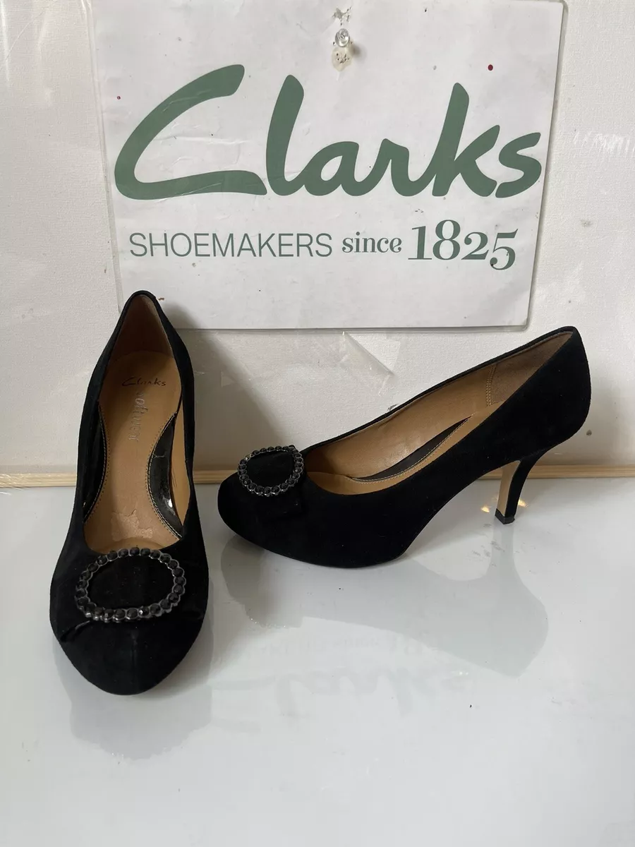 Clarks Softwear Smart Black Leather Shoes Size UK 5.5 EU 39 eBay