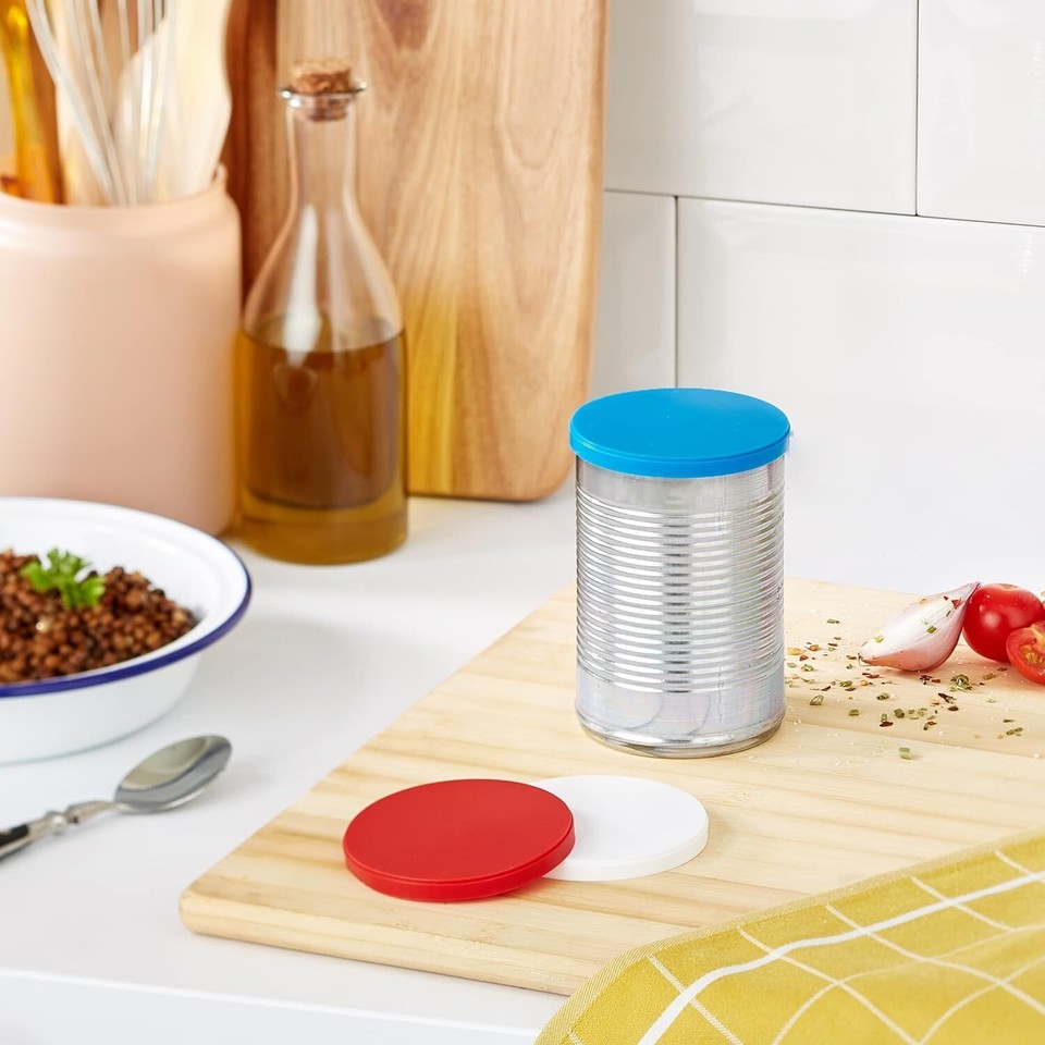 3X Tin Lids Can Cover Baked Beans Dog & Cat Food etc Plastic For Standard Tins eBay