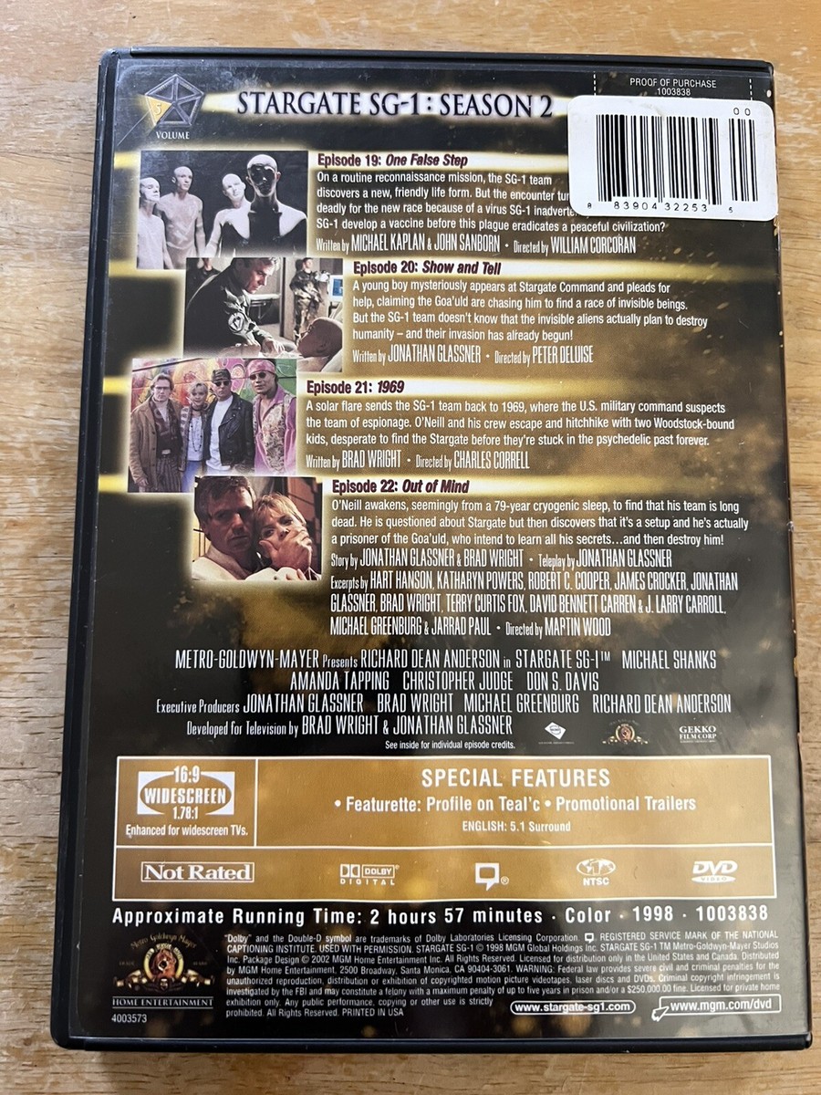 Stargate SG-1 - Season 2: Volume 5 (DVD, 2003) 27616879578| eBay