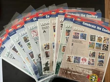 3182-3191 CELEBRATE THE CENTURY 1900-1990. Complete 10 Sheet Set In USPS Wrap