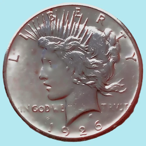 1926 LIBERTY PEACE $1 DOLLAR SILVER COIN AU ***NEAR PERFECT COIN**** USA Seller