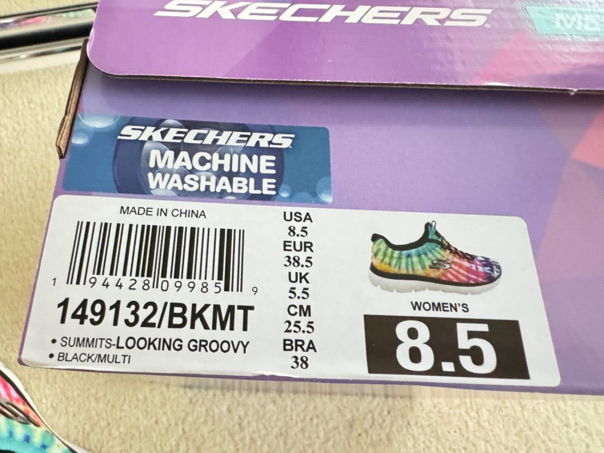 WORN ONCE:SKECHERS WOMENS SLIP ONS UK US LOOKING GROOVY