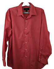 Alexander Julian Colours Men's Salmon Long SLeeve Dress Shirt L 16-16.5 32/33 