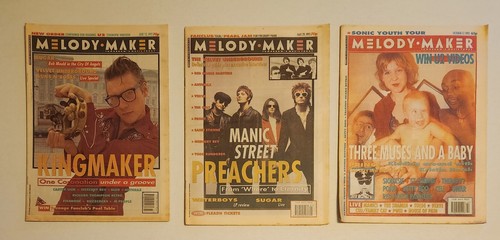 (Lot Of 3) MELODY MAKER MAGAZINES From 1992 & 1993