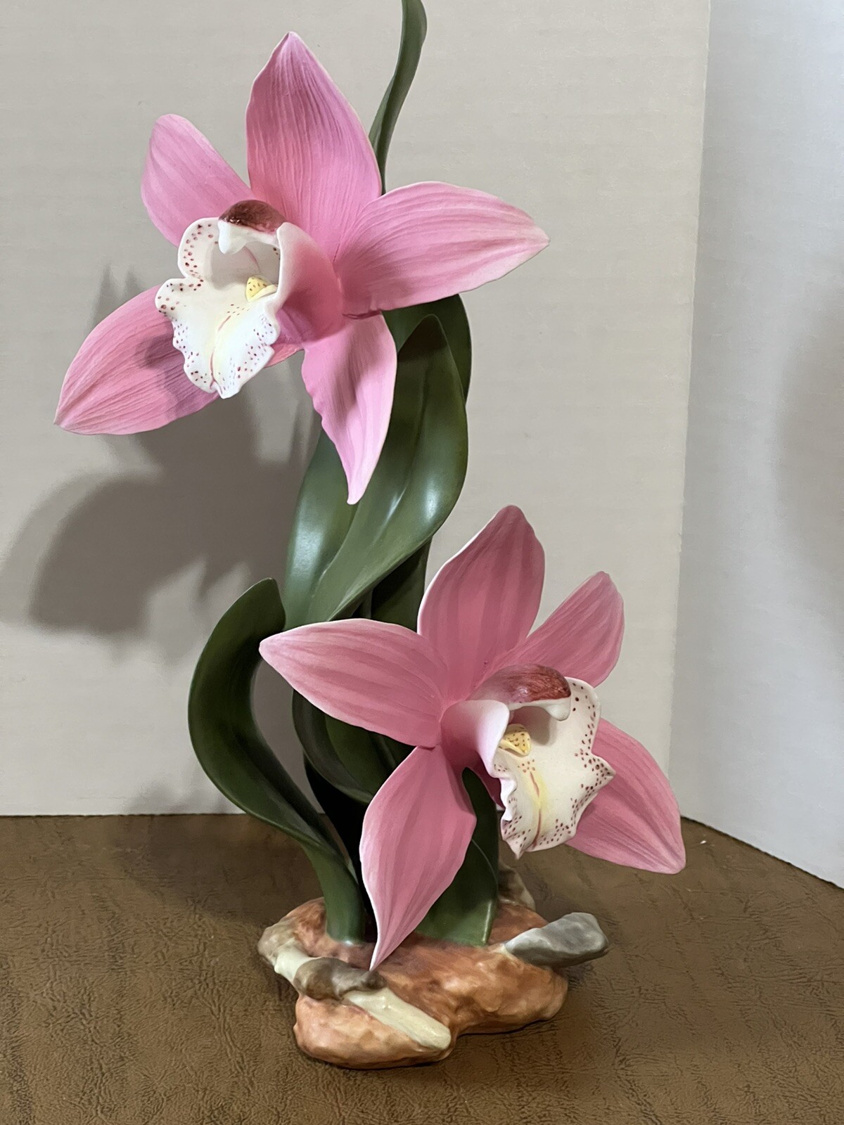 Boehm Porcelain Cymbidium Pink Orchid Exclusive To The Fine Jewelers
