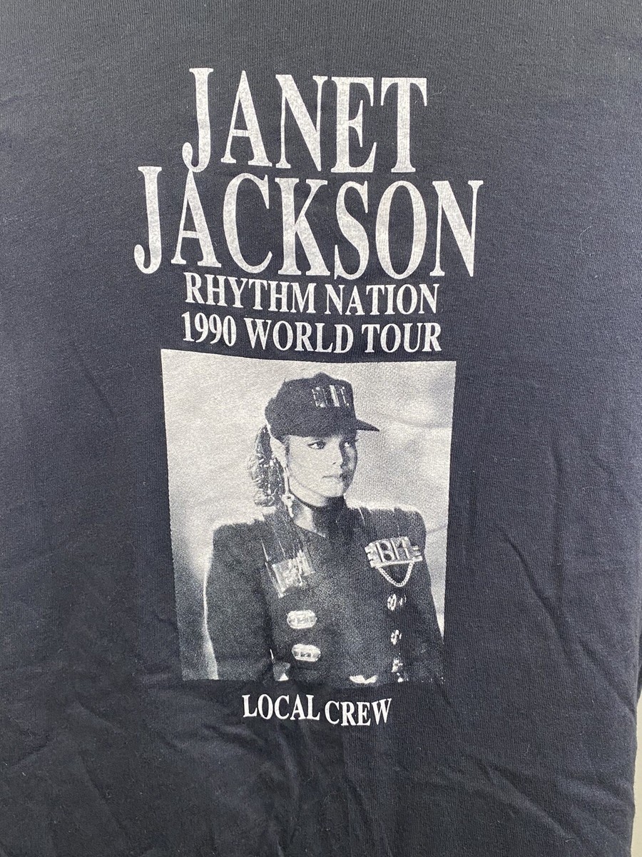 ジャネットジャクソンコンサートTシャツ1990リズムネイションツアー Vintage 1990 Janet Jackson Rhythm Nation World Tour Local