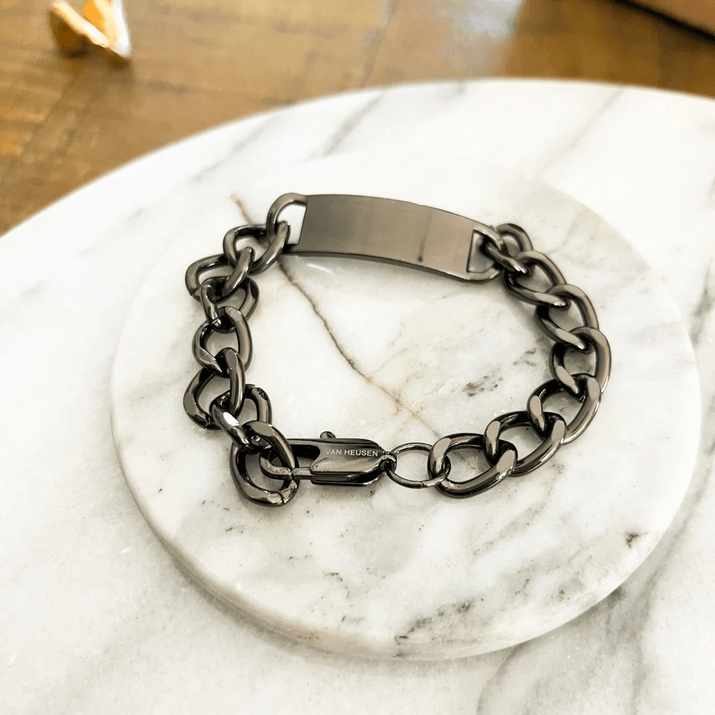 Van Heusen Bracelet Gunmetal Chain Casual Masculine Streetwear