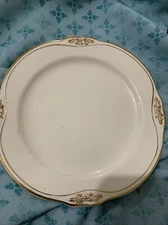 Homer Laughlin Virginia Rose Salad Plate Platinum Trim Ivory