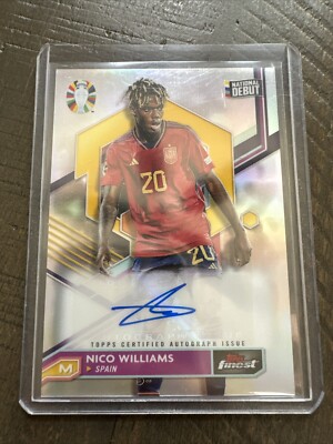 NICO WILLIAMS DEBUT AUTO! 2023-24 TOPPS FINEST UEFA EURO 2024 