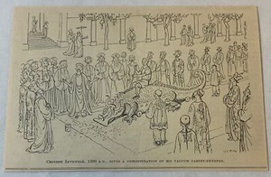 1934 magazine cartoon ~ CHINESE DRAGON VACUUM CLEANER