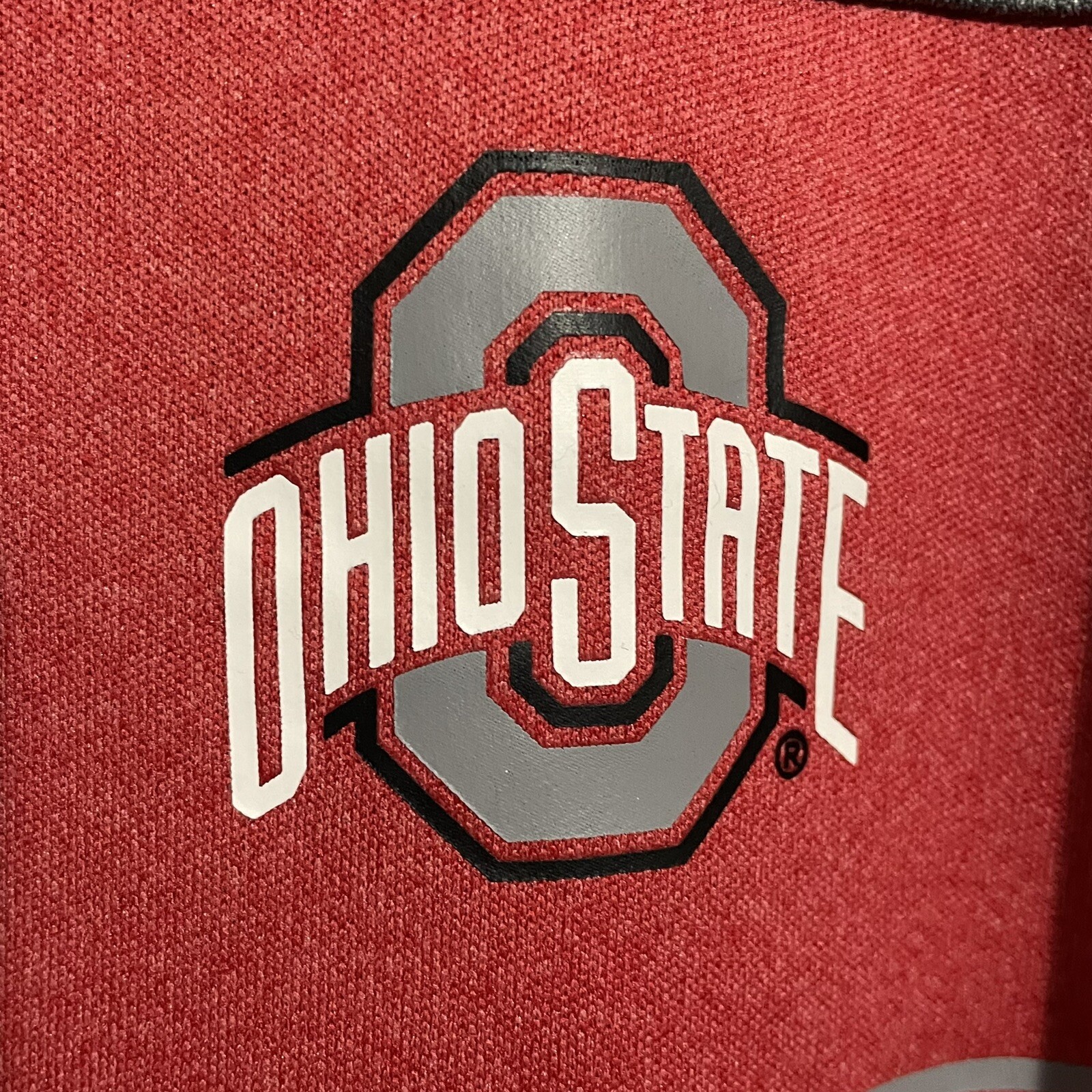 OHIO STATE BUCKEYES POLO SHIRT MEN’S XXL SHORT SLEEVE GREY RED COLOSSEUM NCAA