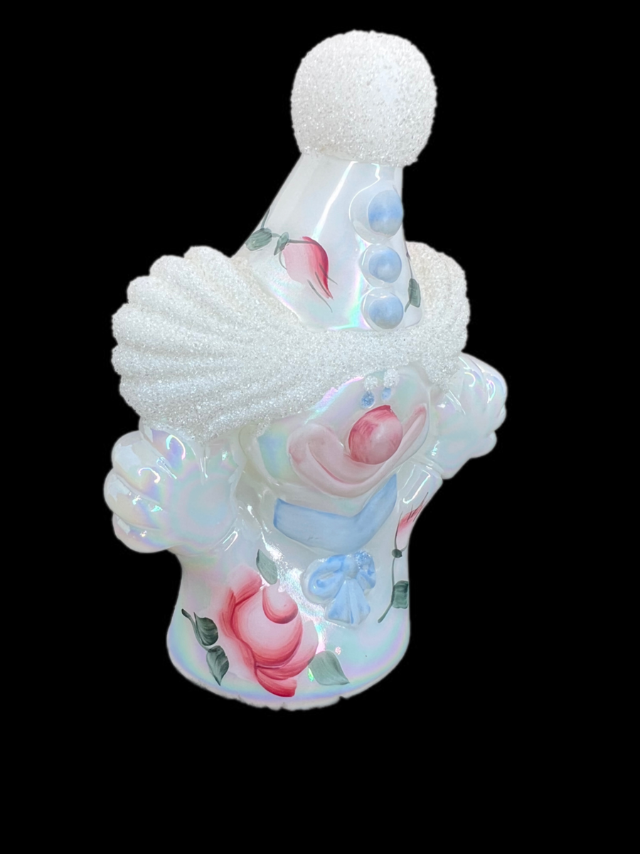 Fenton Clown Iridescent with Frit - HP by D Fredrick - 4.5