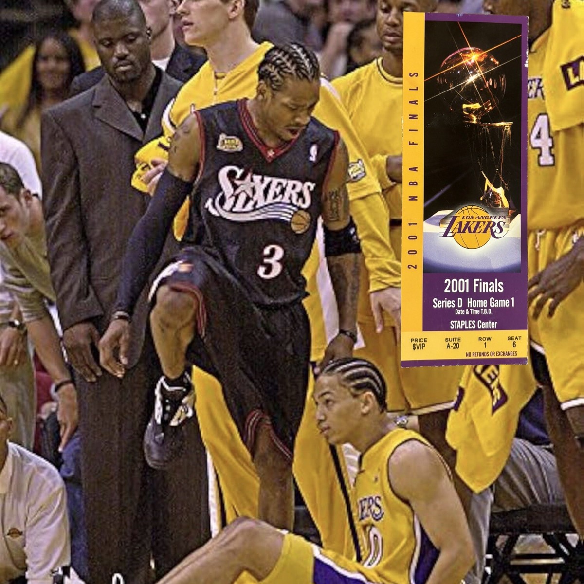 Allen Iverson Step Over Ticket 2001 Game 1 NBA Finals 76ers