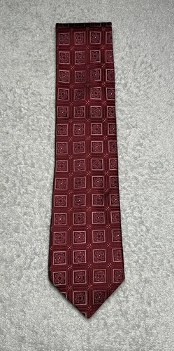 John W. Nordstrom Neckwear Men’s Silk Tie Red Geometric Squares 3.5” in - Picture 6 of 16