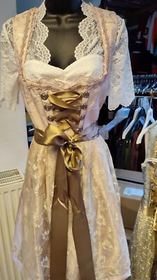 New fox dirndl Kathi caramel rose, 60 cm, classy, last in size 40, 50% reduced 
