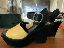 MARNI Emblématique à Semelle Compensée Sandales PLATFORM Chaussures Escarpins 38