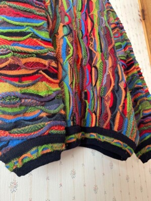 limnos Australia 90s 3D Knit Sweater Men's Size M Vintage