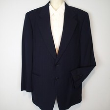 Pal Zileri Mens Navy Blue Wool Two Button Blazer Jacket Size 40R