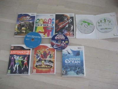 lot de 10 jeux nintendo WII disques aves grosses rayures reference D - Photo 1/4