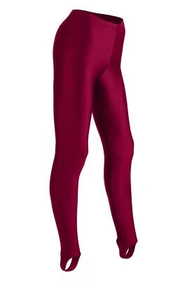 Damen Leggings mit Steg Bordeaux Voltigierhose elastisch shiny stretch Sporthose - Bild 1 von 2
