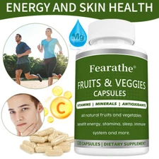 Fruit And Vegetable Capsules - Support Energy And Endurance, Immune Health