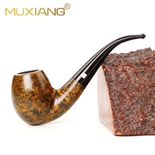 Briar Wooden Classic Tobacco Pipe 9mm Bent Curved Stem Handmade Smoking Pipe