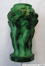 C. Schlevogt Vase, Malachit, Original Gablonz vor 1920 gefertigt, kein Nachguss