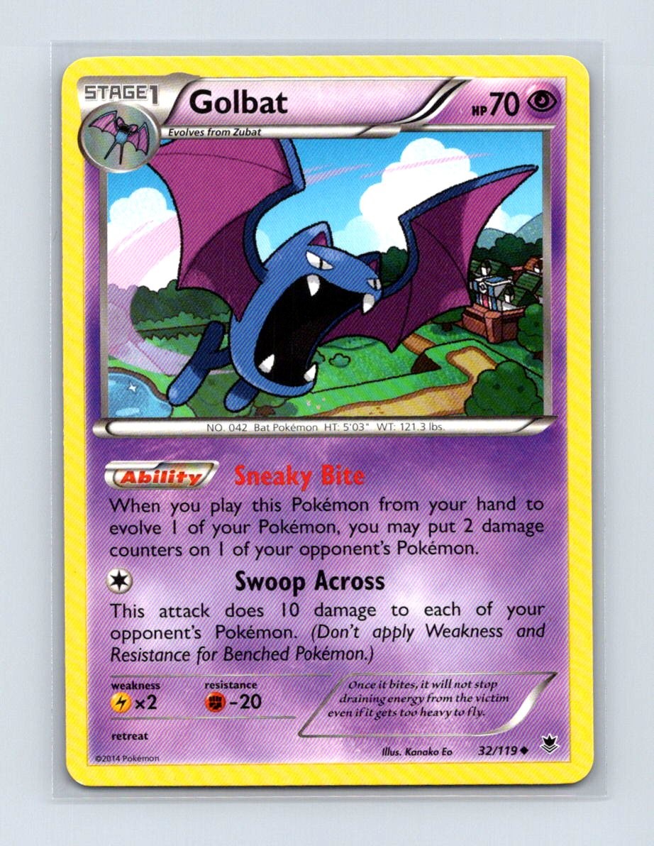 Golbat 32/119 Uncommon Phantom Forces Pokemon Lightly Played