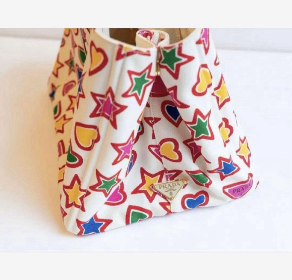 PRADA Canapa Tote Bag Authentic Rare Canvas Handbag Italy Luxury Designer Japan image 6