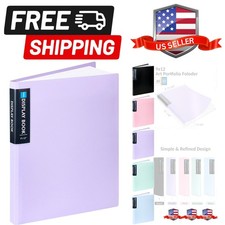 Art Portfolios 9"x12", 40 Pockets Large Portfolio Folder Display 80 Pages, He...