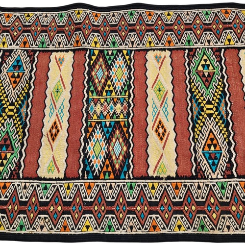 Rare Vintage Moroccan Kilim Rug Handmade Tribal Berber Geometric Wool Carpet - Picture 14 of 23