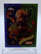 2025 Topps Chrome Marvel Carol Danvers BLUE/GREEN SHIMMER #'d 108/199 #172