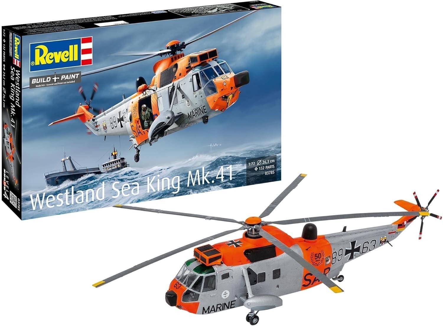 Revell 03785 Westland Sea King Mk 41 Helicopter 1:72 Scale Model Kit