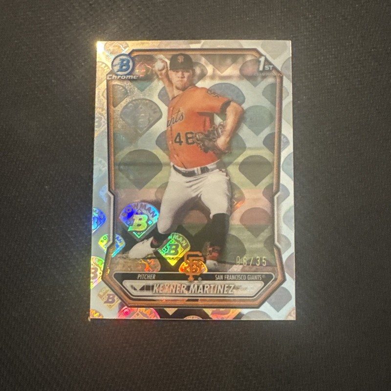 2026 Bowman Chrome Prospects 1ST Keyner Martinez #BCP-132 Bowman logo ref 06/35