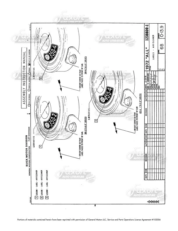 1972 Buick Montaje Manual GS 350 455 Skylark Sportwagon Only Nuevo - Más Info - Imagen 2 de 4