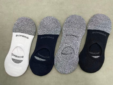 4 pairs Women's Marl Cushioned No Shows Socks Size Medium 8-10.5 4 Colors