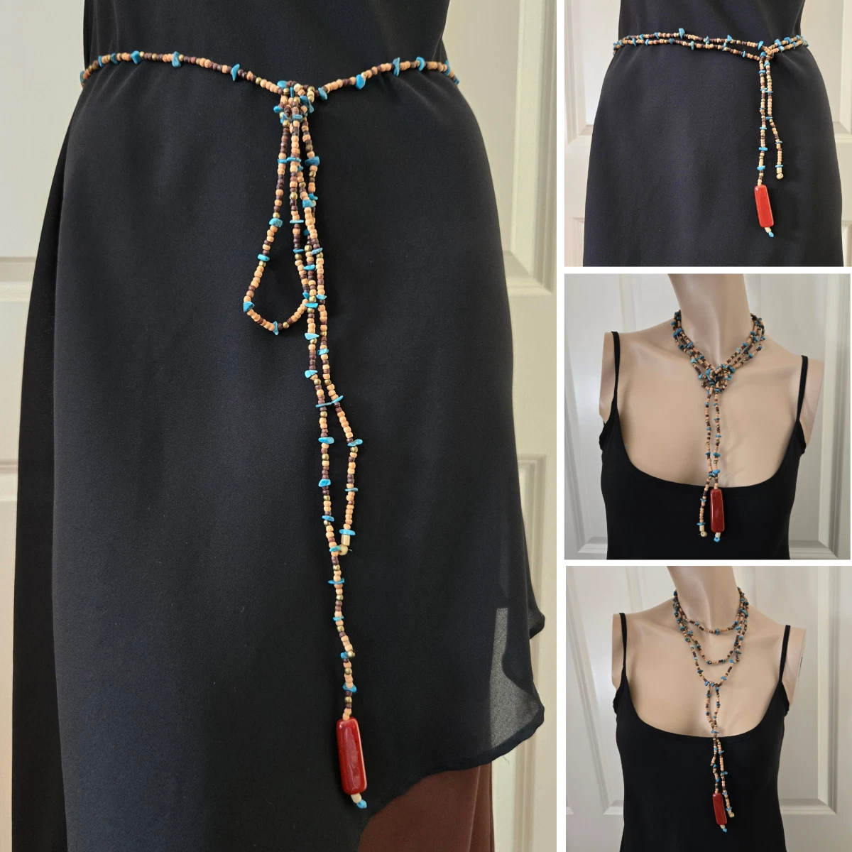 Handmade Beaded Blue Belts for Women for sale | eBay display picture 1