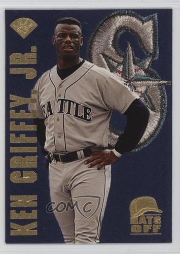 Ken Griffey Jr #5 — 1996 Leaf Hats Off baseball card