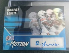 ROBERT LEWIS LEAF PRO SET METAL IN-MOTION BLUE AUTO #5/20- MINNESOTA VIKINGS